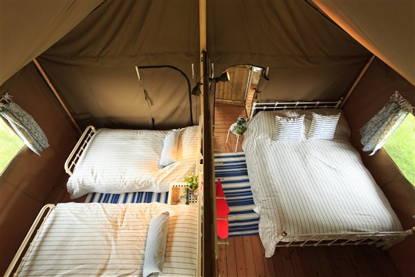 safari tent bedrooms